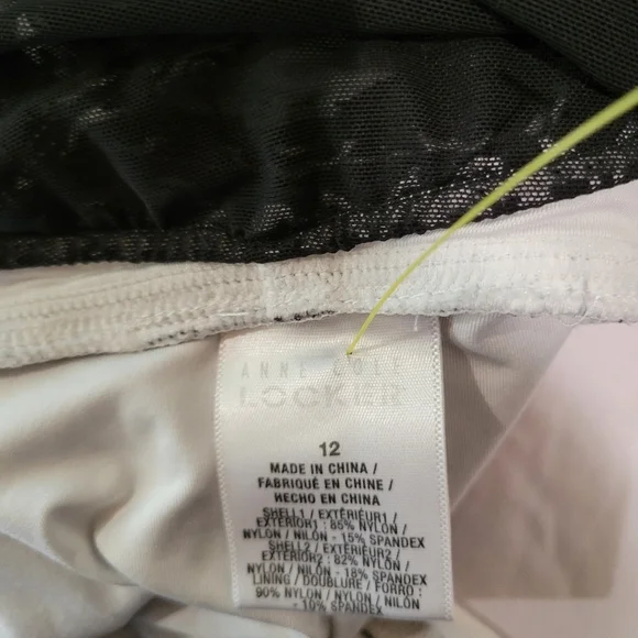 Anne Cole Black and White Patterned Kids One Piece Swimsuit - Picture 8 of 13